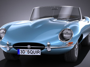 Jaguar E-type 1962 lowpoly Modello 3D