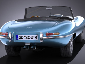 Jaguar E-type 1962 lowpoly Modello 3D