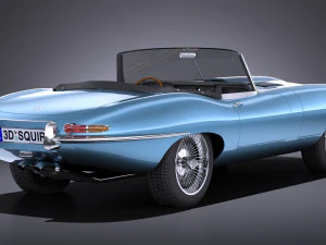 Jaguar E-type 1962 lowpoly Modelo 3D