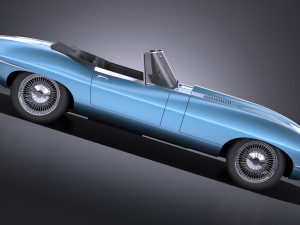 Jaguar E-type 1962 lowpoly Modello 3D