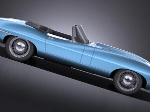 Jaguar E-type 1962 lowpoly Modelo 3D
