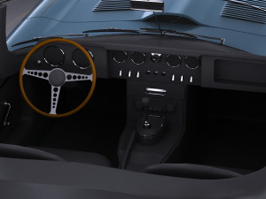 Jaguar E-type 1962 lowpoly Modello 3D