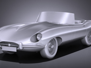 Jaguar E-type 1962 lowpoly Modello 3D