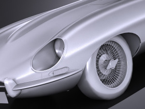 Jaguar E-type 1962 lowpoly Modello 3D