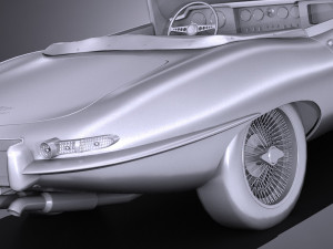 Jaguar E-type 1962 lowpoly Modello 3D