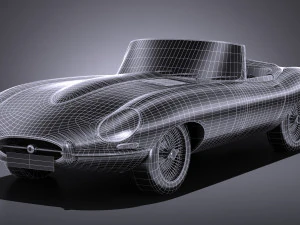 Jaguar E-type 1962 lowpoly Modelo 3D