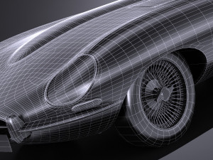 Jaguar E-type 1962 lowpoly Modello 3D