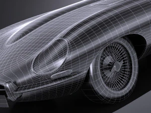 Jaguar E-type 1962 lowpoly Modelo 3D