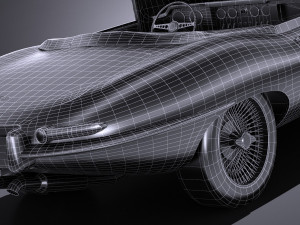 Jaguar E-type 1962 lowpoly Modello 3D