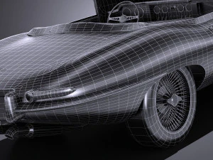 Jaguar E-type 1962 lowpoly Modelo 3D