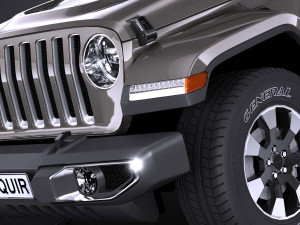 Jeep Wrangler Sahara 2018 Lowpoly 3Dモデル