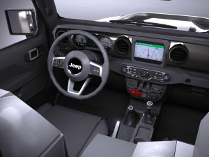 Jeep Wrangler Sahara 2018 Lowpoly 3Dモデル