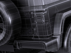 Jeep Wrangler Sahara 2018 Lowpoly 3Dモデル