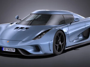 Koenigsegg Regera 2017 lowpoly Modèle 3D