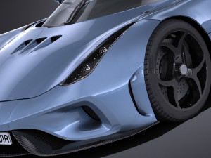 Koenigsegg Regera 2017 lowpoly 3D Model