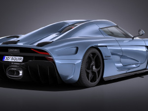 Koenigsegg Regera 2017 lowpoly 3D Model