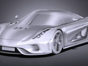 Koenigsegg Regera 2017 lowpoly 3D Model