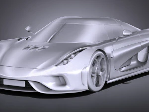 Koenigsegg Regera 2017 lowpoly 3D Model