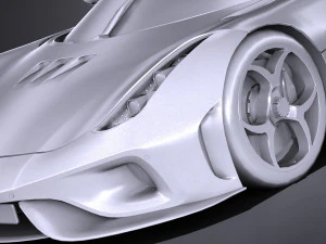 Koenigsegg Regera 2017 lowpoly 3D Model