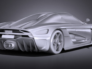 Koenigsegg Regera 2017 lowpoly 3D Model