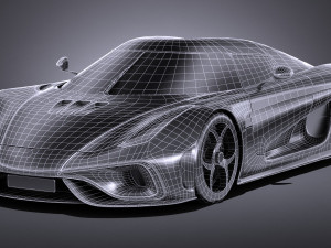 Koenigsegg Regera 2017 lowpoly 3D Model