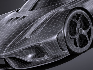 Koenigsegg Regera 2017 lowpoly 3D Model