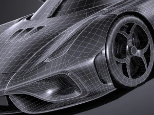 Koenigsegg Regera 2017 lowpoly 3D Model