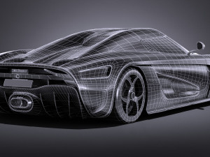 Koenigsegg Regera 2017 lowpoly 3D Model