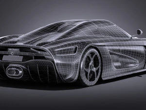 Koenigsegg Regera 2017 lowpoly 3D Model
