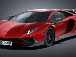 Aventador LP750-4 SV 2016 Lowpoly 3D 모델