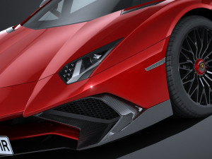 Aventador LP750-4 SV 2016 Lowpoly 3D 模型