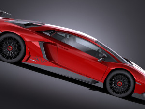 Aventador LP750-4 SV 2016 Lowpoly 3D 模型