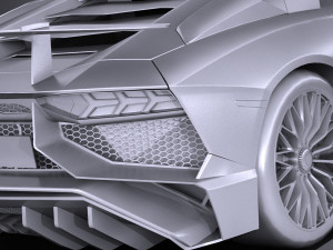 Aventador LP750-4 SV 2016 Lowpoly 3D 模型