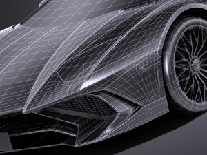 Aventador LP750-4 SV 2016 Lowpoly 3D 模型