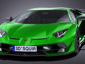 Aventador SVJ 2019 lowpoly 3D 模型
