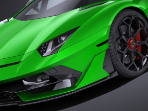 Aventador SVJ 2019 lowpoly 3D 模型