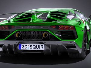 Aventador SVJ 2019 lowpoly 3D 模型