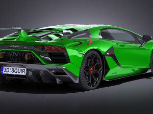 Aventador SVJ 2019 lowpoly 3D 模型
