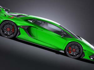 Aventador SVJ 2019 lowpoly 3D 模型