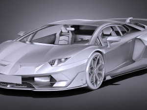 Aventador SVJ 2019 lowpoly 3D 模型