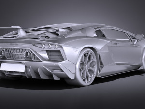 Aventador SVJ 2019 lowpoly 3D 模型