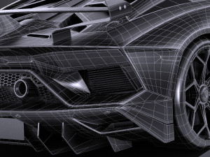Aventador SVJ 2019 lowpoly 3D 模型