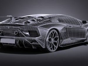 Aventador SVJ 2019 lowpoly 3D 模型