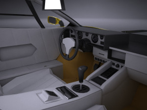 Countach 5000QV 25th Anniversary lowpoly 3D Модель