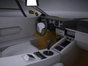 Countach 5000QV 25th Anniversary lowpoly 3D Model