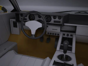 Countach 5000QV 25th Anniversary lowpoly 3D Model