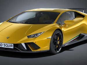 Huracan Performante 2018 lowpoly 3D Model