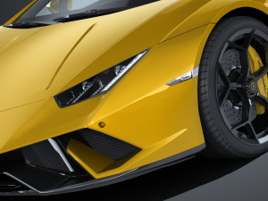 Huracan Performante 2018 lowpoly 3D Model