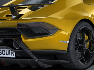 Huracan Performante 2018 lowpoly 3D Model