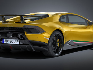Huracan Performante 2018 lowpoly 3D Model